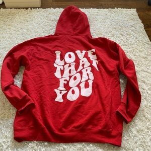 SemiSpoiled Love That For You Hoodie in Red XL
#hoodies